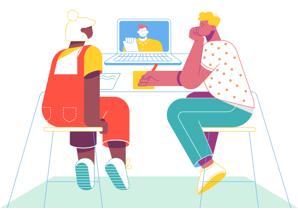 Tutors working illustration